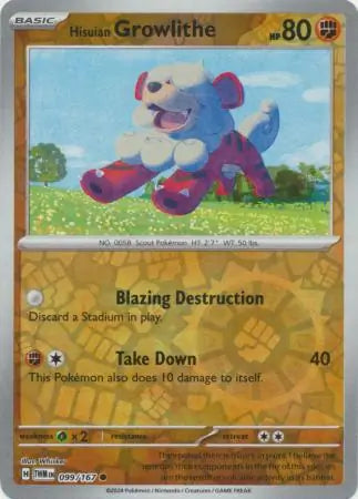 Hisuian Growlithe #TWM 099