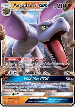 Aerodactyl GX #UNM 106