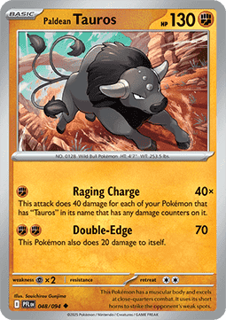 Paldean Tauros #PFL 048